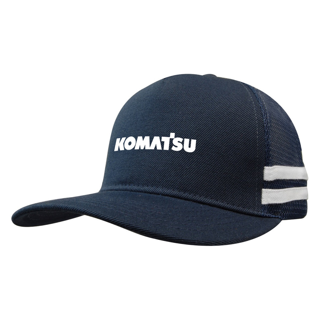 KOMATSU STRIPED TRUCKER CAP